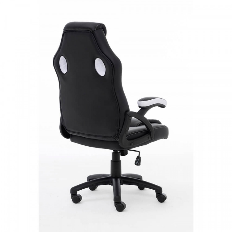 RAPTOR Gaming Chair GS-40 Compact, PU+Fabric, Black/White
