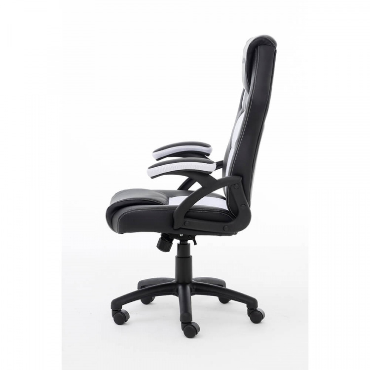 RAPTOR Gaming Chair GS-40 Compact, PU+Fabric, Black/White
