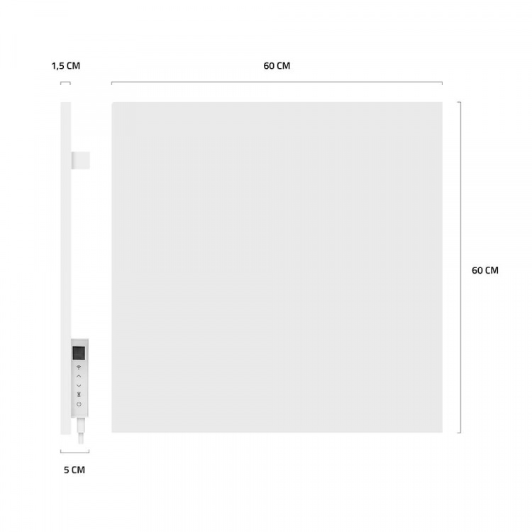 Hombli Smart Infrared Heater Metal Panel 350w White Hombli Smart Infrared Heater Metal Panel 350w White