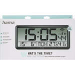 Hama Wall Clock Digital Jumbo Radio Controlled Black