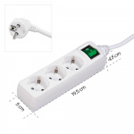 Hama Power Strip 3-way Switch White 3.0m