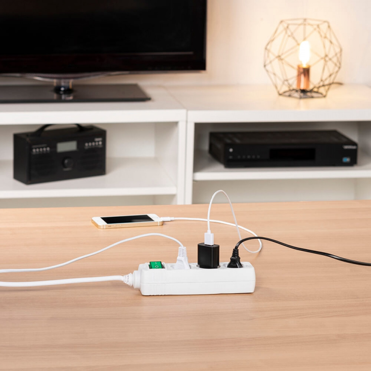 Hama Power Strip 3-way Switch White 3.0m