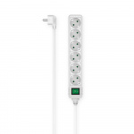 Hama Power Strip 6-way Switch White 1.4m