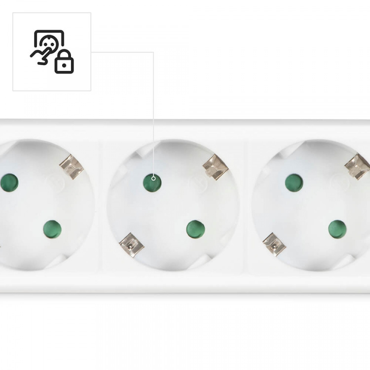 Hama Power Strip 6-way Switch White 1.4m