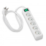 Hama Power Strip 6-way Switch White 1.4m