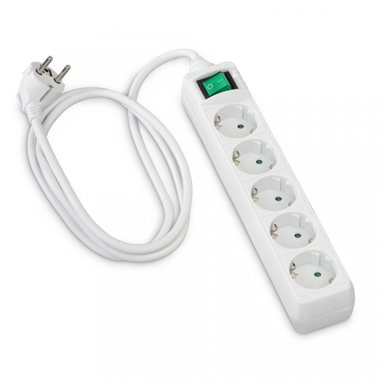 Hama Power Strip 6-way Switch White 1.4m