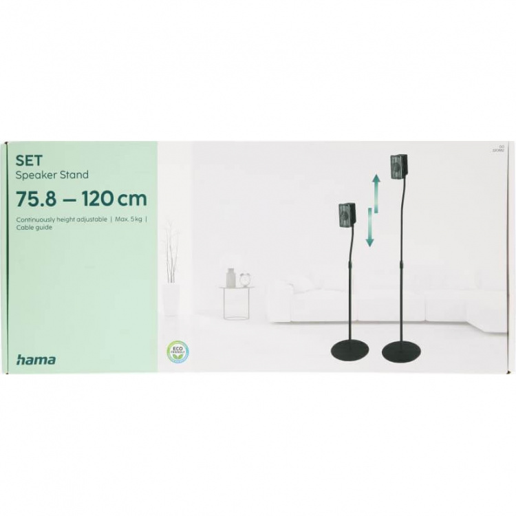 Hama Speaker Stand Universal 2-pack Black Hama Speaker Stand Universal 2-pack Black