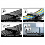 Desire2 Enfold Cable Clips Musta 40 kpl