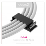 Desire2 Enfold Cable Clips Musta 40 kpl