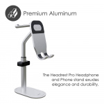 Desire2 Headrest Pro Stand For headphone and phone silver