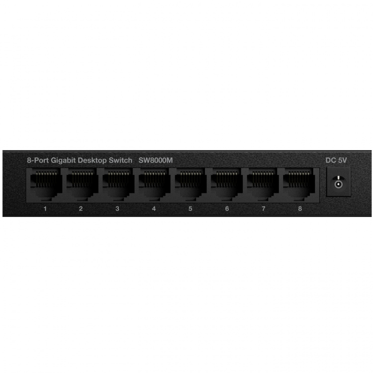 Strong 8-port Gigabitswitch Metall Svart Strong 8-port Gigabitswitch Metall Svart