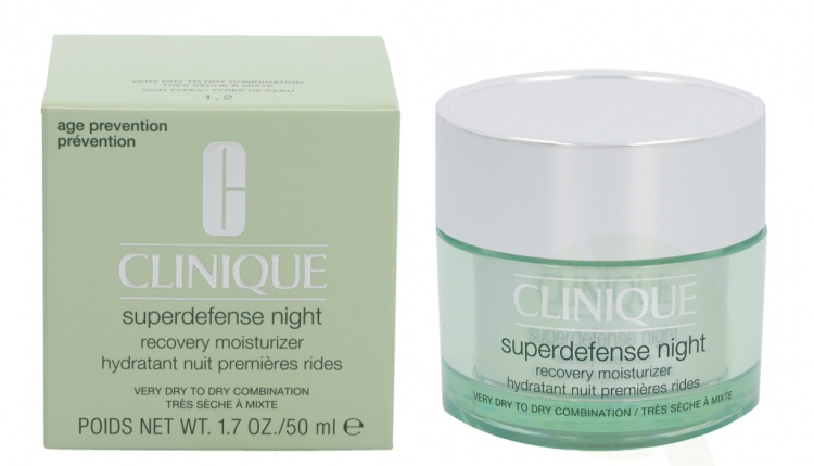 Clinique Superdefense Night Recovery Moisturizer 50 ml Very Dry to Dry Combination 1,2