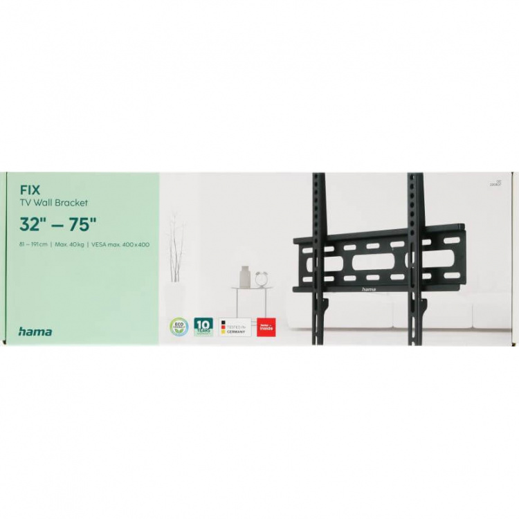 Hama TV Wall Bracket Fixed VESA up to 400x400 75 Hama TV Wall Bracket Fixed VESA up to 400x400 75