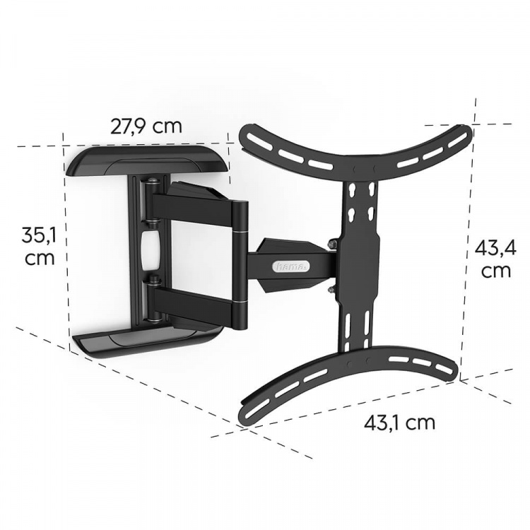 Hama TV Wall Bracket Full Motion VESA up to 400x400 65 Hama TV Wall Bracket Full Motion VESA up to 400x400 65