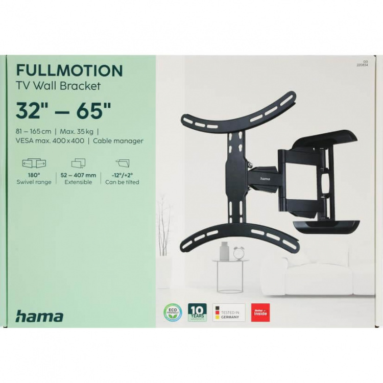 Hama TV Wall Bracket Full Motion VESA up to 400x400 65 Hama TV Wall Bracket Full Motion VESA up to 400x400 65