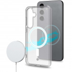 Celly Gelskinmag Magneettinen TPU-kansi Galaxy S24 5G läpinäkyvä läpinäkyvä