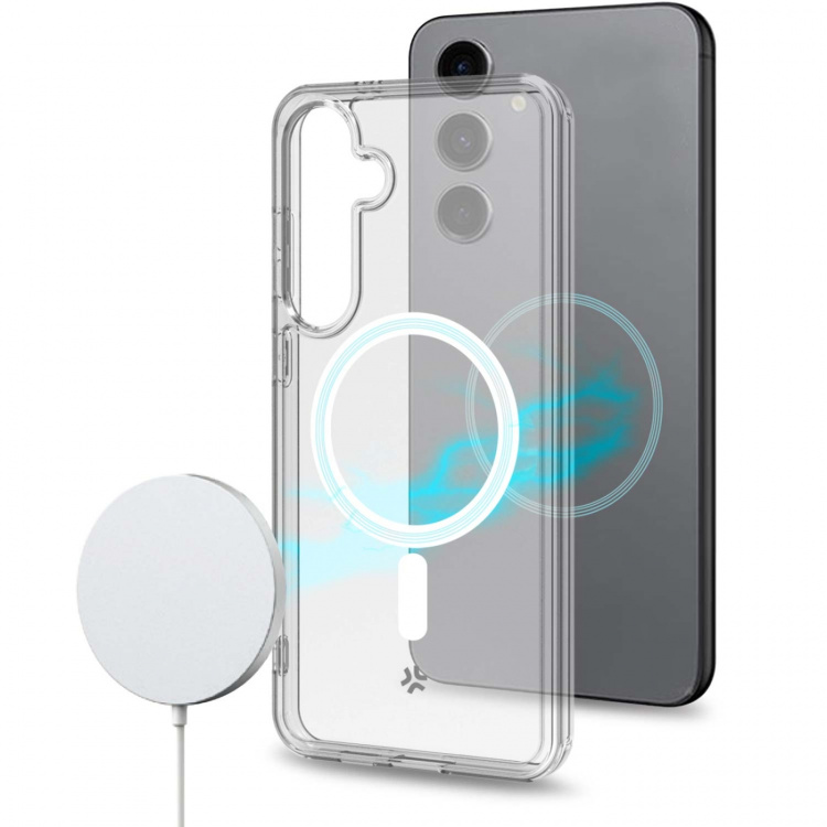 Celly Gelskinmag Magnetic TPU Cover Galaxy S24+ 5G Transparent Celly Gelskinmag Magnetic TPU Cover Galaxy S24+ 5G Transparent