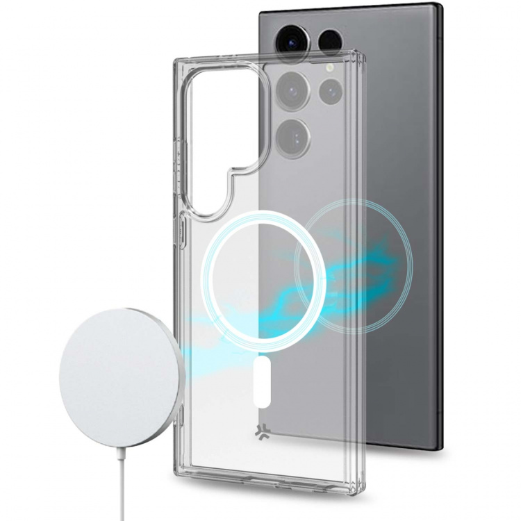 Celly Gelskinmag Magnetic TPU Cover Galaxy S24 Ultra 5G Transparent Celly Gelskinmag Magnetic TPU Cover Galaxy S24 Ultra 5G Transparent