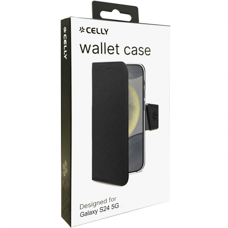 Celly Wally Wallet Case Galaxy S24 5G Svart