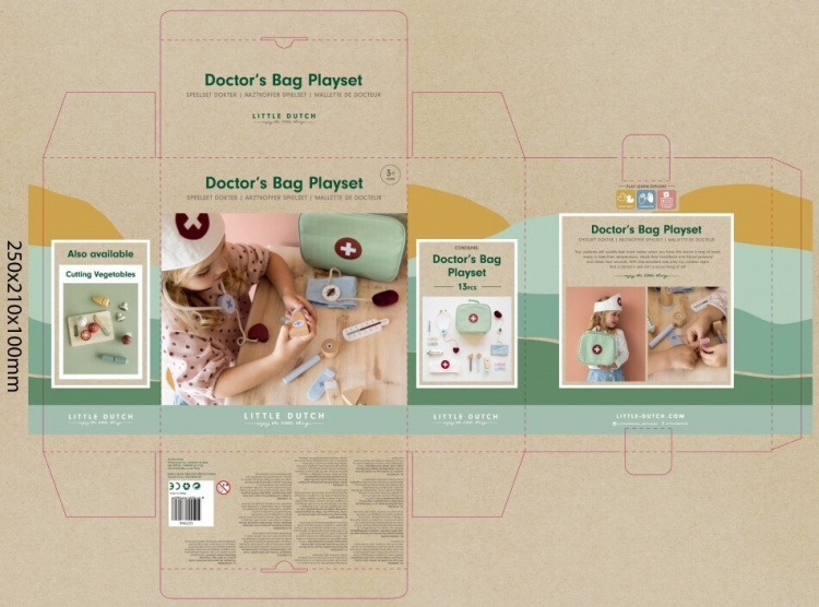 Little Dutch Puinen lääkärisetti, 13 osaa
