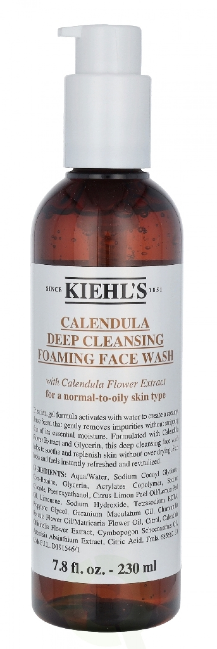 Kiehls Kiehl\'s Calendula Deep Cleansing Foaming Face Wash 230 ml For A Normal-To-Oily Skin Type