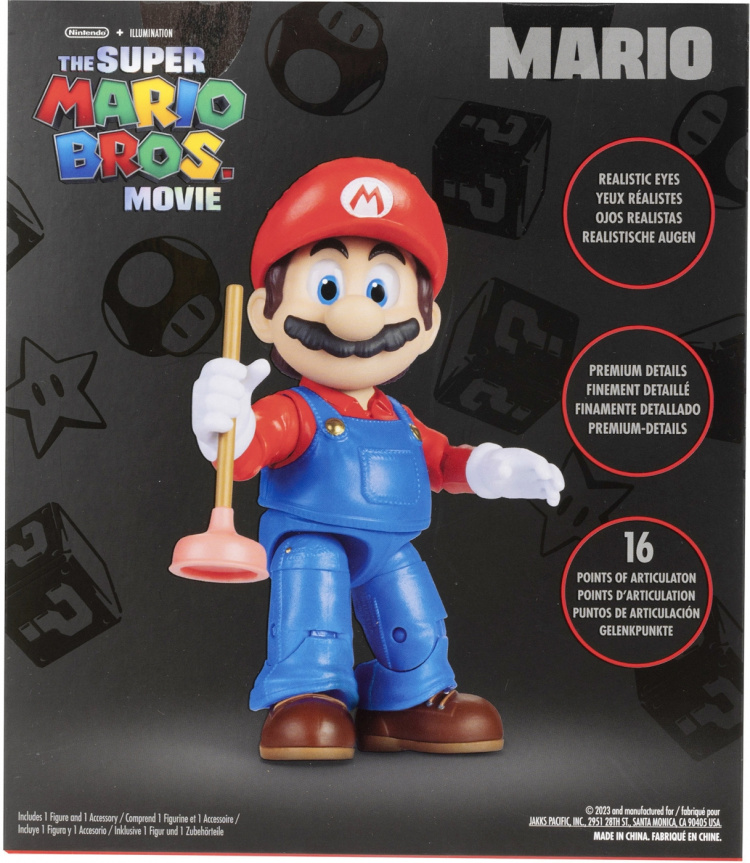 JAKKS Pacific Nintendo Super Mario Bros Movie - Mario-figuuri