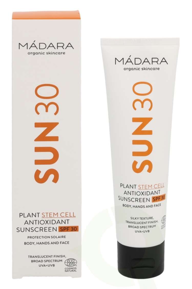 Madara Plant Stem Cell Antioxidant Sunscreen SPF30 100 ml Body, Hands & Face, All Skin Types
