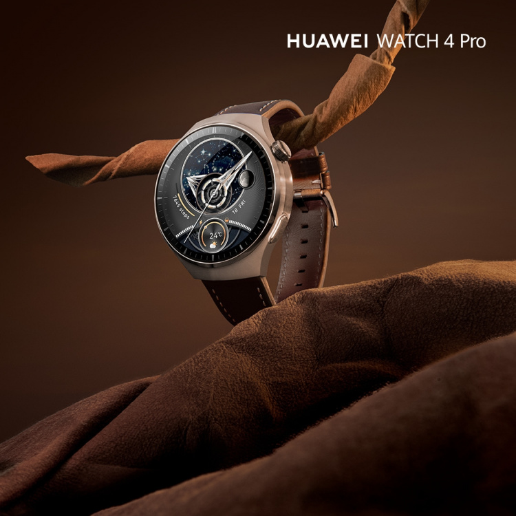 Huawei Watch 4 Pro LTE -älykello, 49 mm, ruskea nahkaranneke