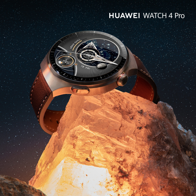 Huawei Watch 4 Pro LTE -älykello, 49 mm, ruskea nahkaranneke