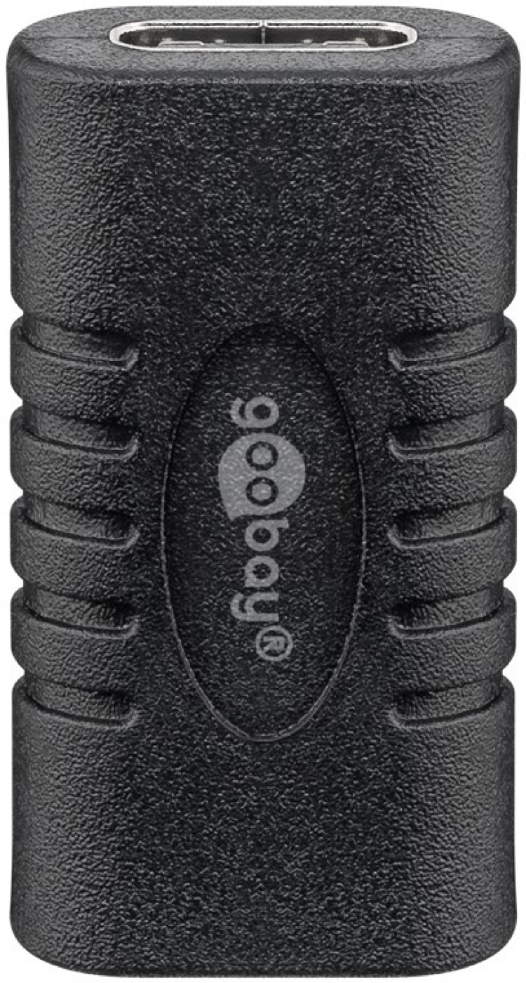 Goobay Adapter USB-C™ till USB-C™, svart USB-C™ uttag > USB-C™ uttag