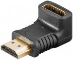 Goobay HDMI™-vinkeladapter, Guldpläterad (4K @ 60 Hz) HDMI™-uttag (typ A) > HDMI™ kontakt (typ A) 270 °
