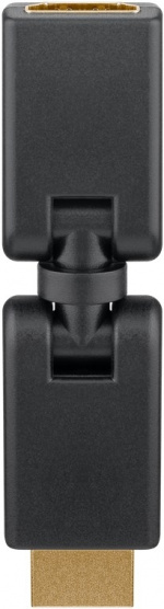 Goobay HDMI™-adapter 360°, Guldpläterad (4K @ 60 Hz) HDMI™-uttag (typ A) > HDMI™-kontakt (typ A); böjbar Goobay HDMI™-adapter 360°, Guldpläterad (4K @ 60 Hz) HDMI™-uttag (typ A) > HDMI™-kontakt (typ A); böjbar