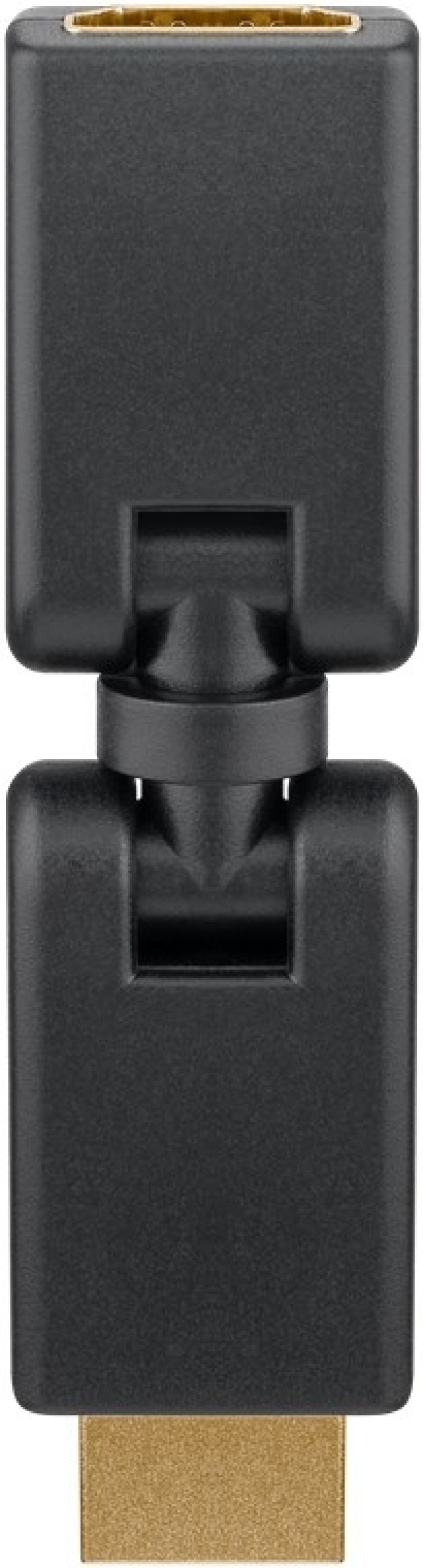 Goobay HDMI™-adapter 360°, Guldpläterad (4K @ 60 Hz) HDMI™-uttag (typ A) > HDMI™-kontakt (typ A); böjbar Goobay HDMI™-adapter 360°, Guldpläterad (4K @ 60 Hz) HDMI™-uttag (typ A) > HDMI™-kontakt (typ A); böjbar