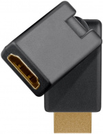 Goobay HDMI™-adapter 360°, Guldpläterad (4K @ 60 Hz) HDMI™-uttag (typ A) > HDMI™-kontakt (typ A); böjbar Goobay HDMI™-adapter 360°, Guldpläterad (4K @ 60 Hz) HDMI™-uttag (typ A) > HDMI™-kontakt (typ A); böjbar