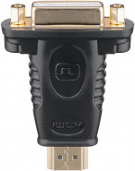Goobay HDMI™/DVI-D-adapter, Guldpläterad HDMI™-kontakt (typ A) > DVI-D-uttag Dual-Link (24+1 poler)