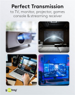 Goobay HDMI™ vinkeladapter 270°, guldpläterad, 8K @ 60 Hz HDMI™-uttag (typ A) > HDMI™ kontakt (typ A) 270 °