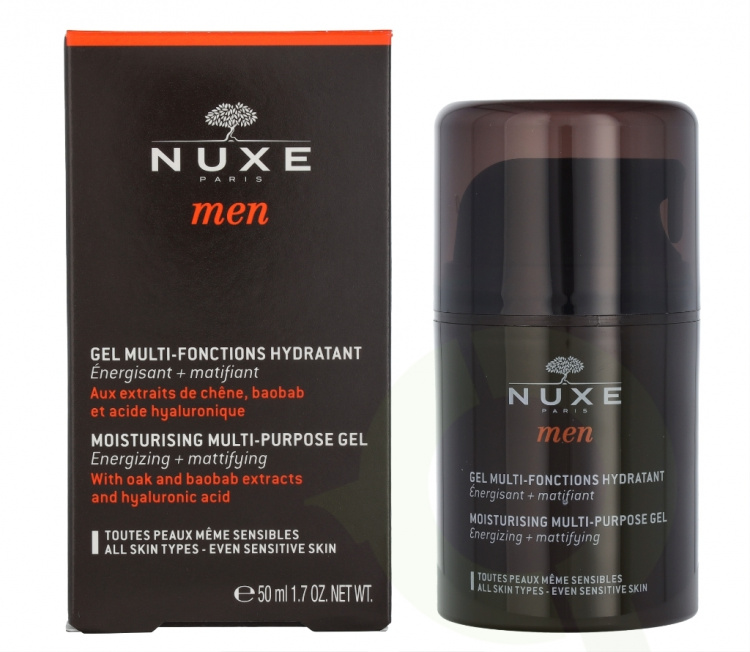 Nuxe Men Moisturizing Multi-Purpose Gel 50 ml For All Skin Types - Even Sensitive Skin