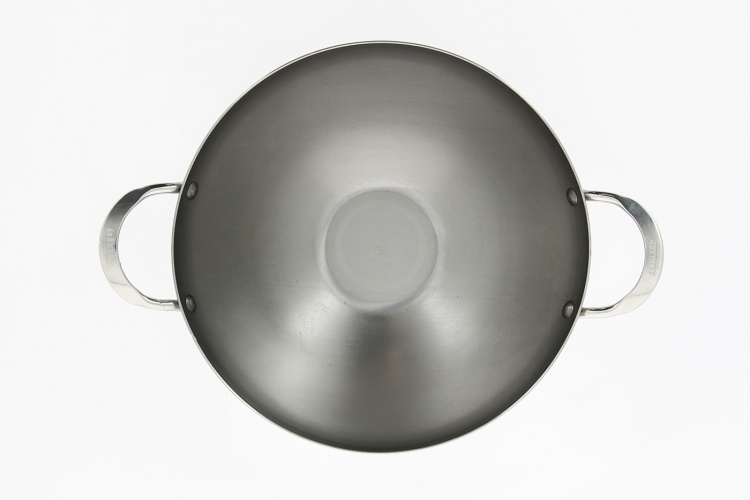 De Buyer Mineral B Element -kaksikahvainen-wokkipannu, hiiliteräs, 28 cm