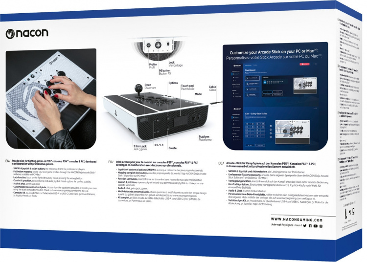 NACON Daija Arcade Stick - Spelkontroll till PS4 / PS5 NACON Daija Arcade Stick - Spelkontroll till PS4 / PS5