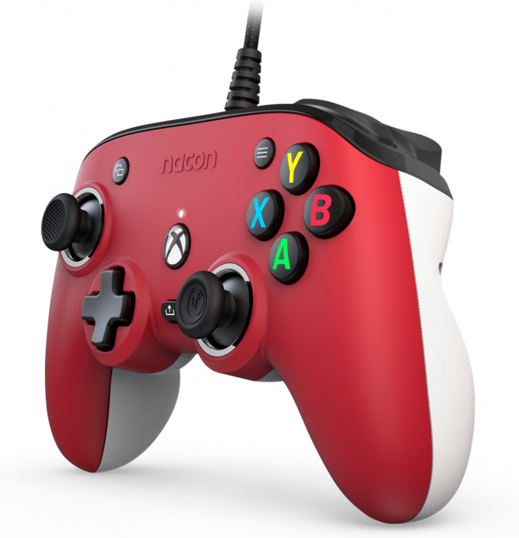 Nacon Pro Compact trådbunden spelkontroll, röd, Xbox / PC