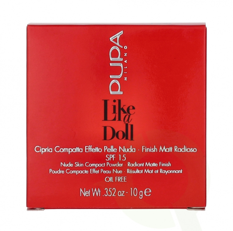 Pupa Milano Pupa Like A Doll Nude Skin Compact Powder SPF15 10 gr #002 Sublime Nude