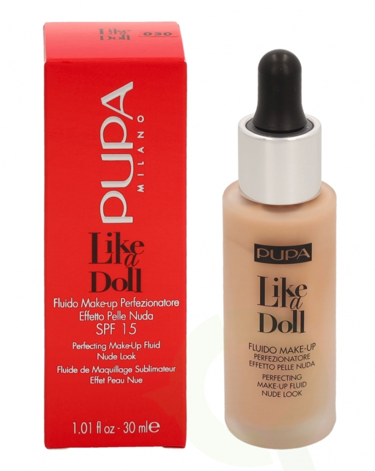 Pupa Milano Pupa Pupa Like A Doll Perfecting Make-Up Fluid SPF15 30 ml #030 Natural Beige