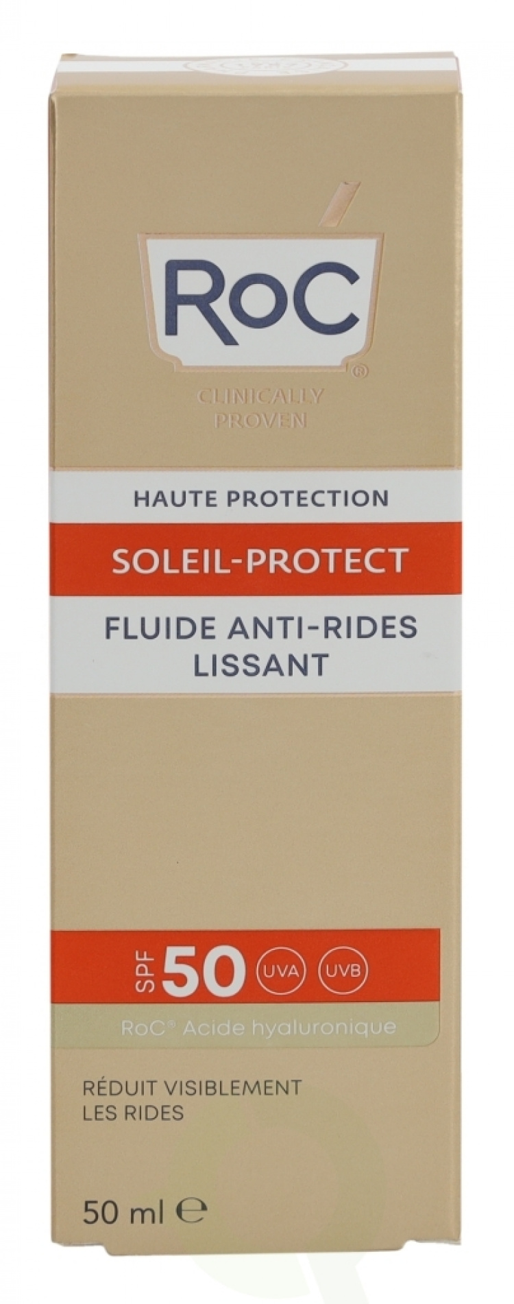 ROC Soleil-Protect Anti-Wrinkle Smoothing Fluid SPF50+ 50 ml Visibly Reduces Wrinkles