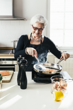 Heirol Pro Steelsafe -paistinpannu, ruostumaton teräs + tarttumaton pinnoite, 28 cm