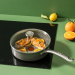 Tefal (RE)NEW+ -paistokasari, 24 cm, keraaminen pinnoite, harmaa