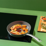 Tefal (RE)NEW+ -paistinpannu, 24 cm, keraaminen pinnoite, harmaa Tefal (RE)NEW+ -paistinpannu, 24 cm, keraaminen pinnoite, harmaa