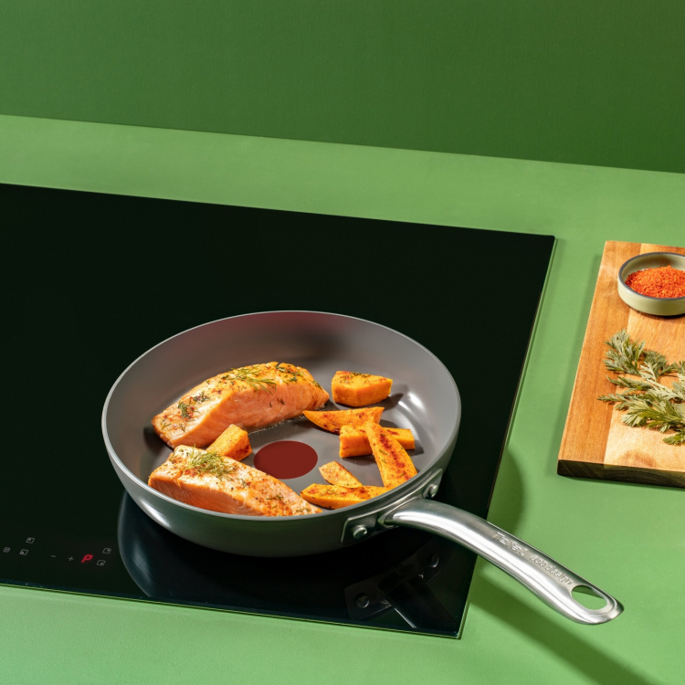 Tefal (RE)NEW+ -paistinpannu, 20 cm, keraaminen pinnoite, harmaa