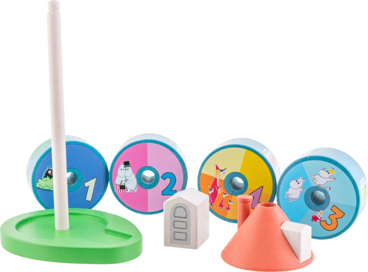 Muumi t - pinottava Muumitalo, puinen Muumi t - pinottava Muumitalo, puinen