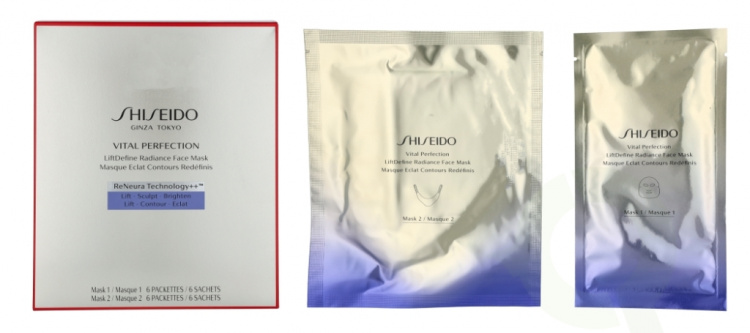 Shiseido Vital Perfection LiftDefine Radiance Face Mask Set 6 Piece 6 Pcs