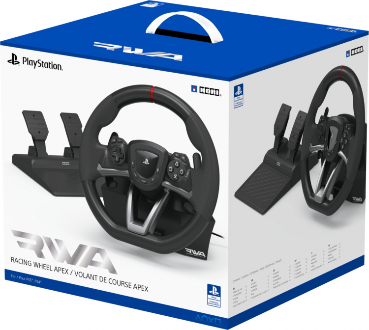 HORI RWA Racing Wheel APEX -rattiohjain, PS4 / PS5 HORI RWA Racing Wheel APEX -rattiohjain, PS4 / PS5